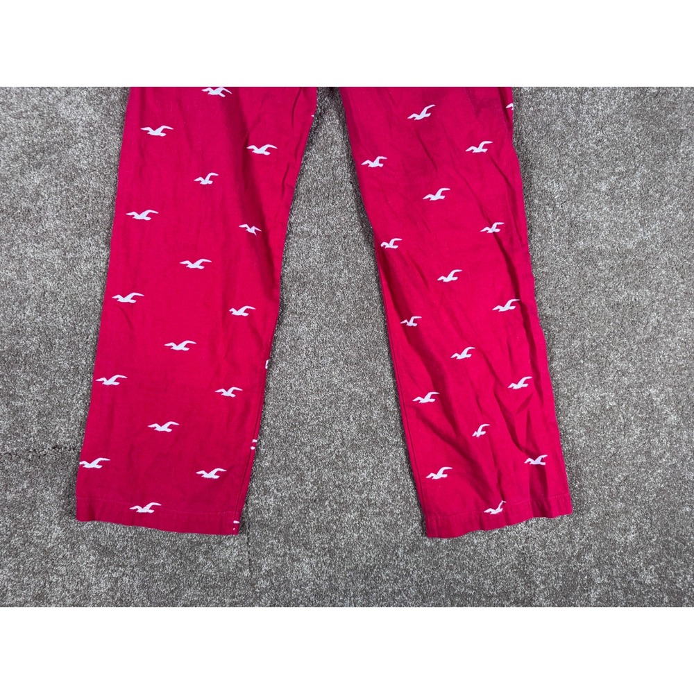 Hollister Red All Over Seagull Print Sleep Pajama Pants Medium - Picture 8 of 9
